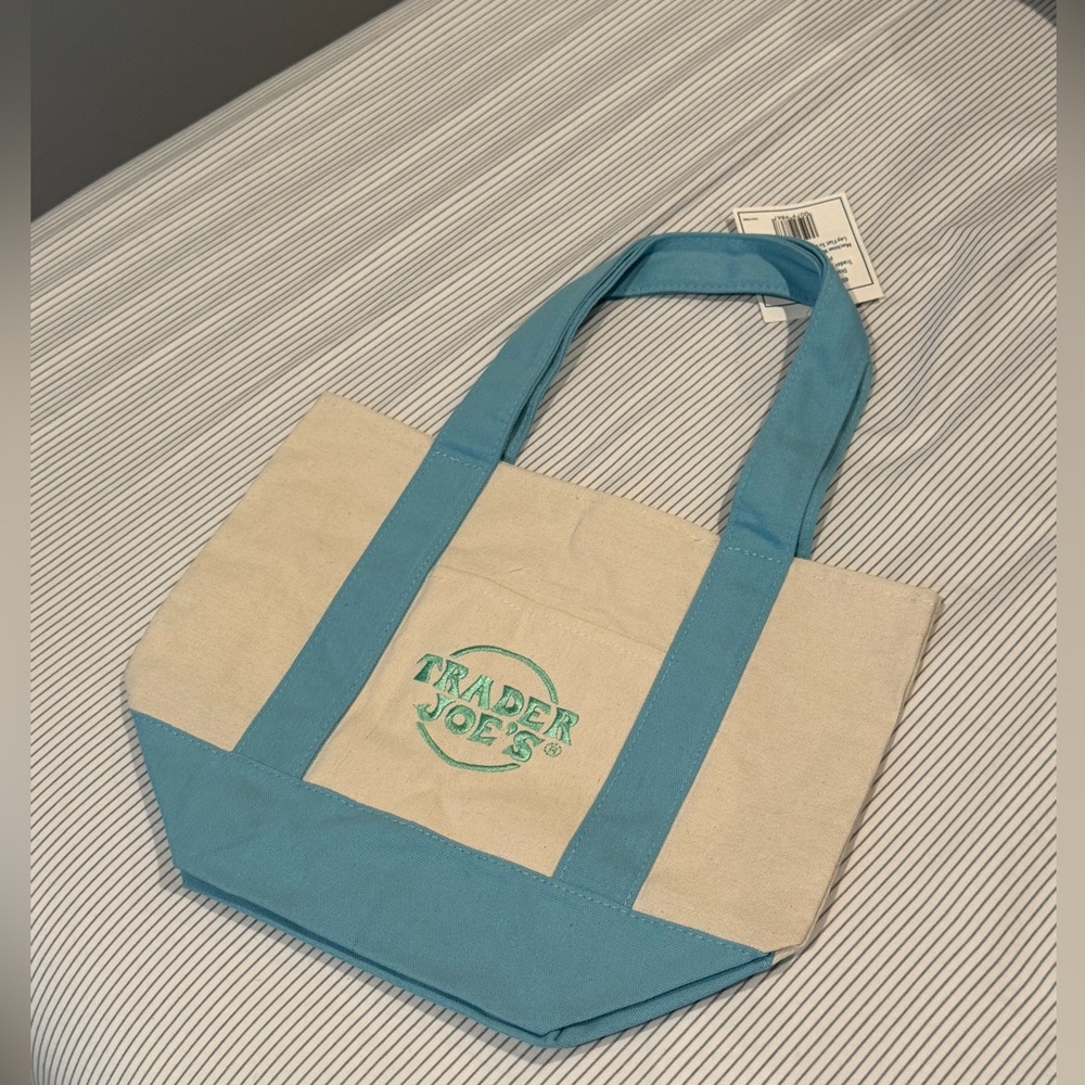 Mini Trader Joe’s bag- pastel blue